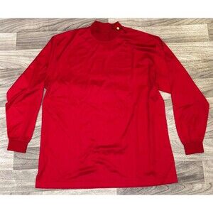 Ben Hogan Performance Golf Shirt Mens Large Red Long Sleeve Mock Neck NWT